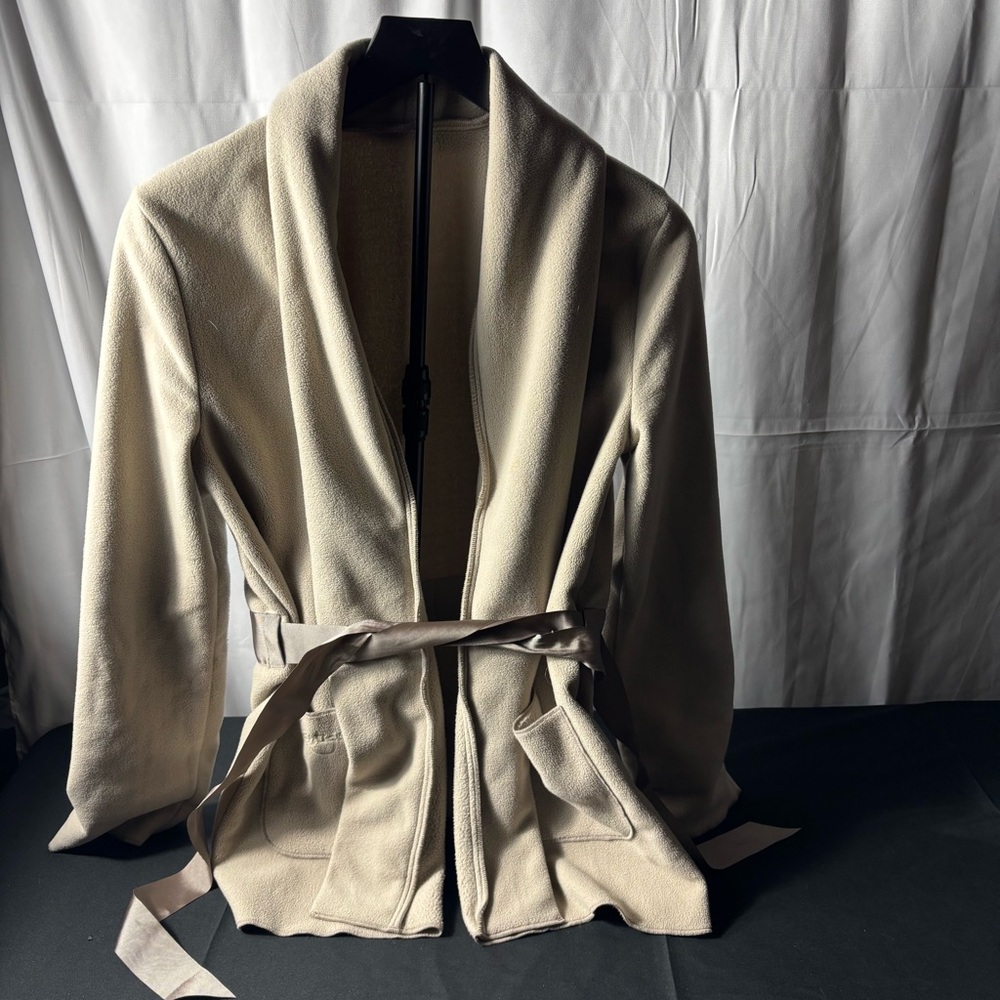 Cream Antigel dressing gown with Belt small